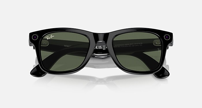 Ray-Ban Meta Wayfarer Smart Glasses Black Frame Green Lenses
