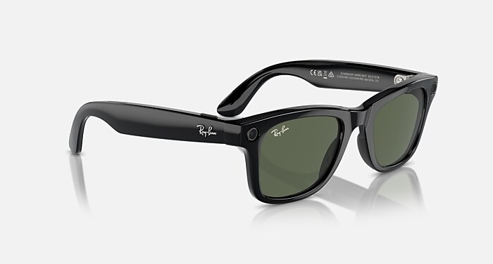 RAY-BAN META WAYFARER Sunglasses in Black and G-15 Green Ray