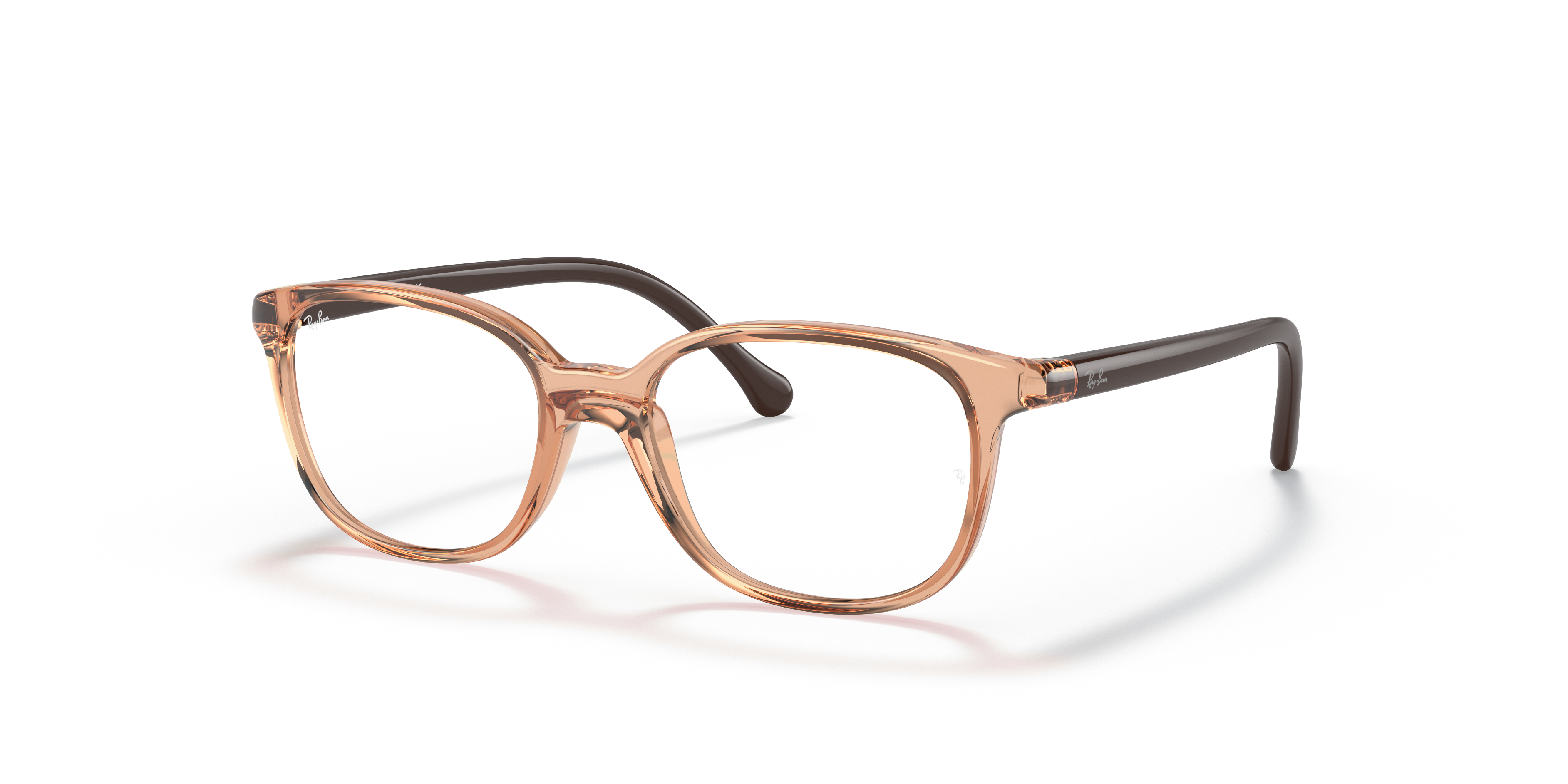 RB1900 OPTICS KIDS Polished Transparent Brown Frame Clear Lenses 47-15