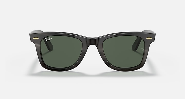 Ray-Ban Sunglasses Unisex Original Wayfarer Horn - Dark Brown Frame Green Lenses 50-22