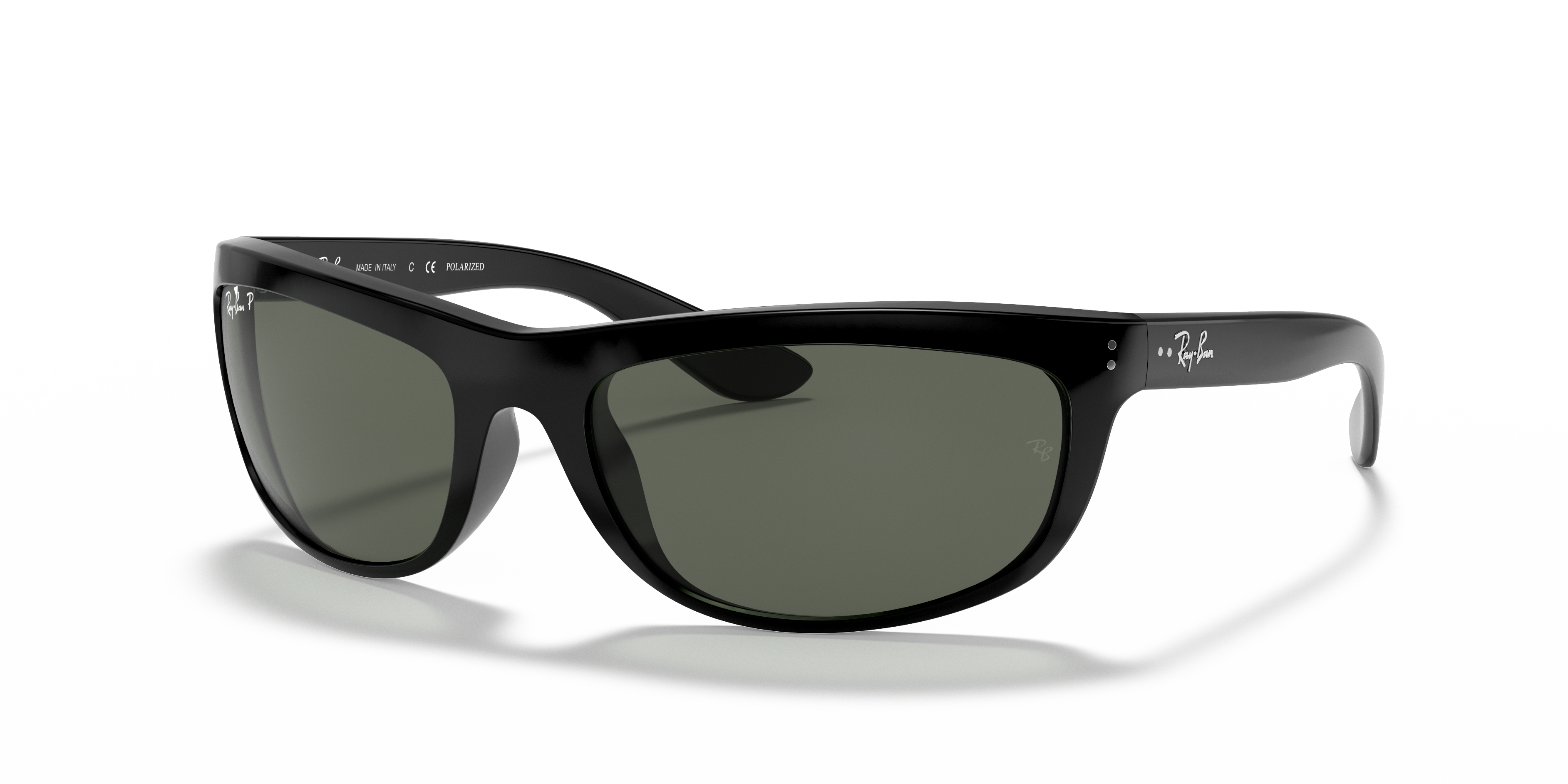 BALORAMA Polished Black Frame G-15 Green Lenses 62-19