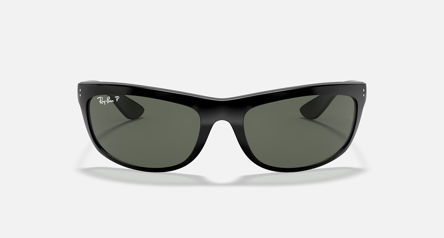 Ray-Ban Sunglasses Man Balorama - Black Frame Green Lenses 62-19 Polarized
