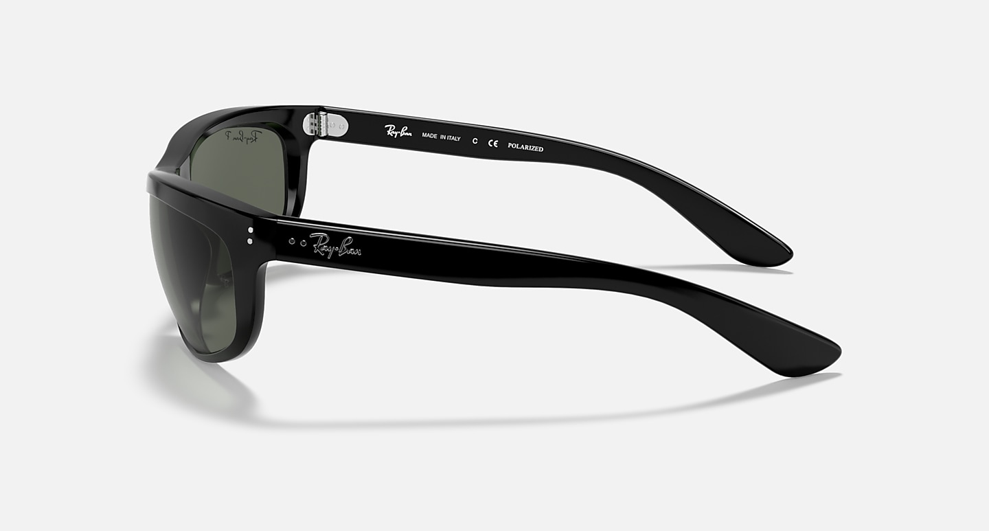 Ray-Ban Sunglasses Man Balorama - Black Frame Green Lenses 62-19 Polarized