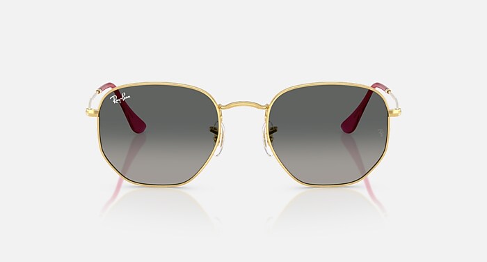 HEXAGONAL FLAT LENSES Sunglasses in Arista Gold and Grey  display picture 1