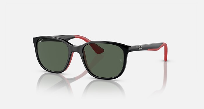 RB9078S KIDS BIO-BASED Sunglasses in Black On Red and Dark Green