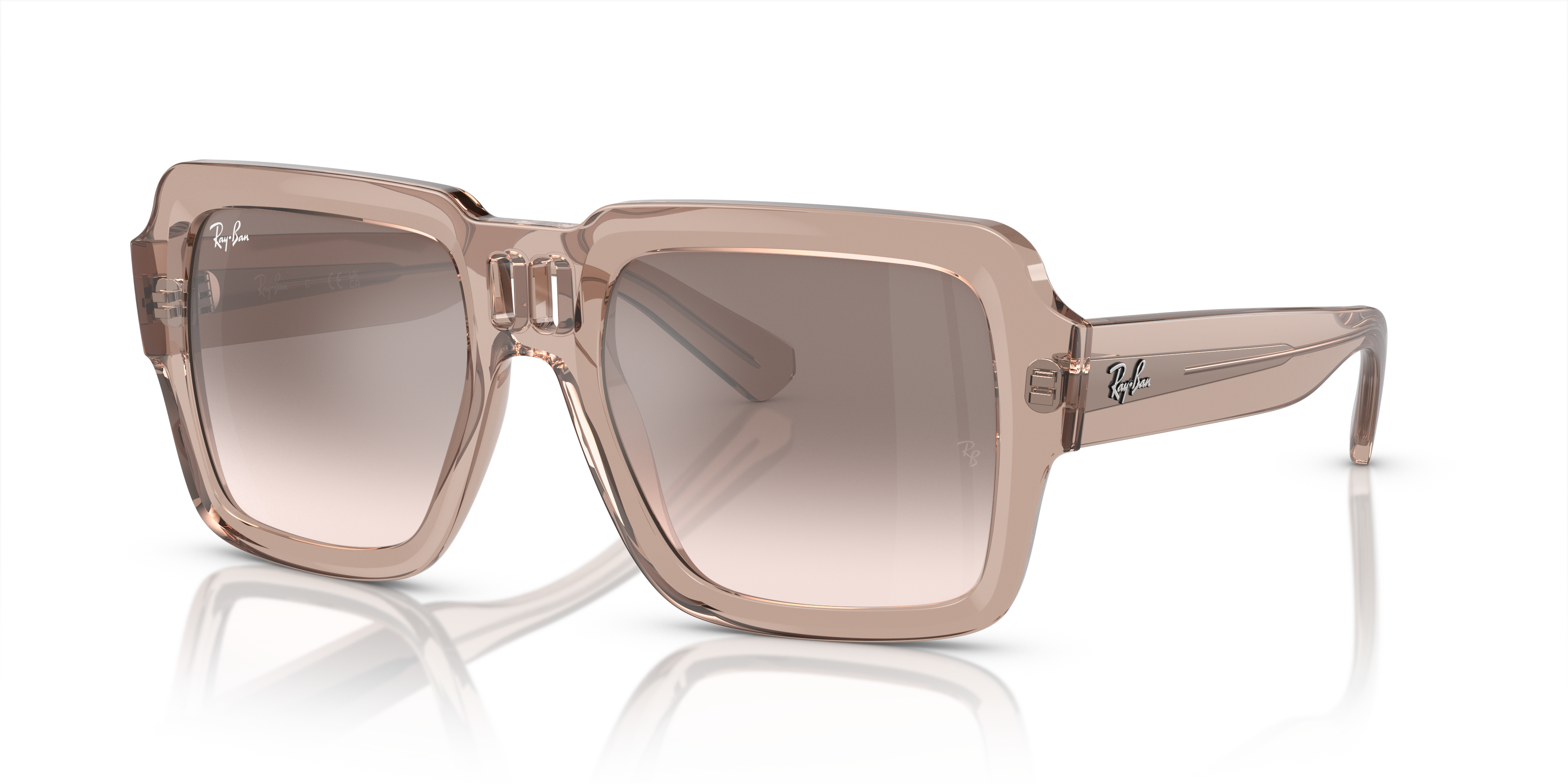 MAGELLAN BIO-BASED Polished Transparent Light Brown Frame Silver/Brown Lenses 54-19
