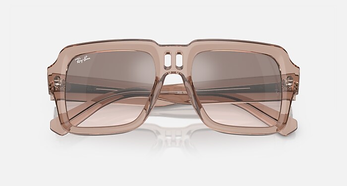 Ray-Ban Sunglasses Unisex Magellan Bio-based - Transparent Light Brown Frame Brown Lenses 54-19
