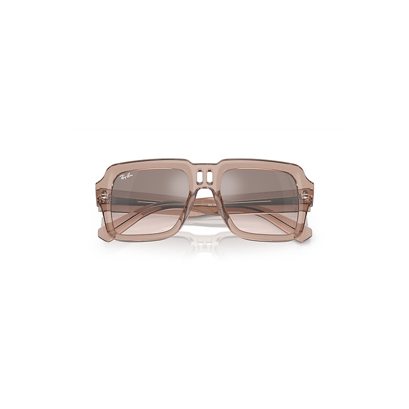 Ray-Ban Magellan Bio-based Sunglasses Transparent Light Brown Frame Brown Lenses 54-19