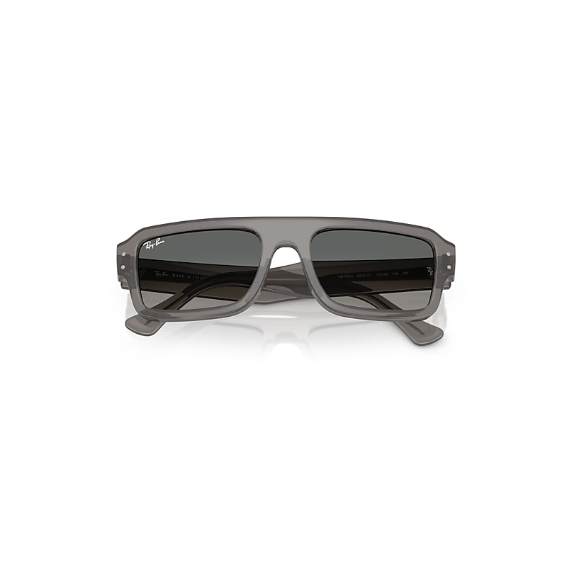 Ray Ban Lukas Bio-based Sunglasses Transparent Grey Frame Grey Lenses 56-20 In Transparent Grey