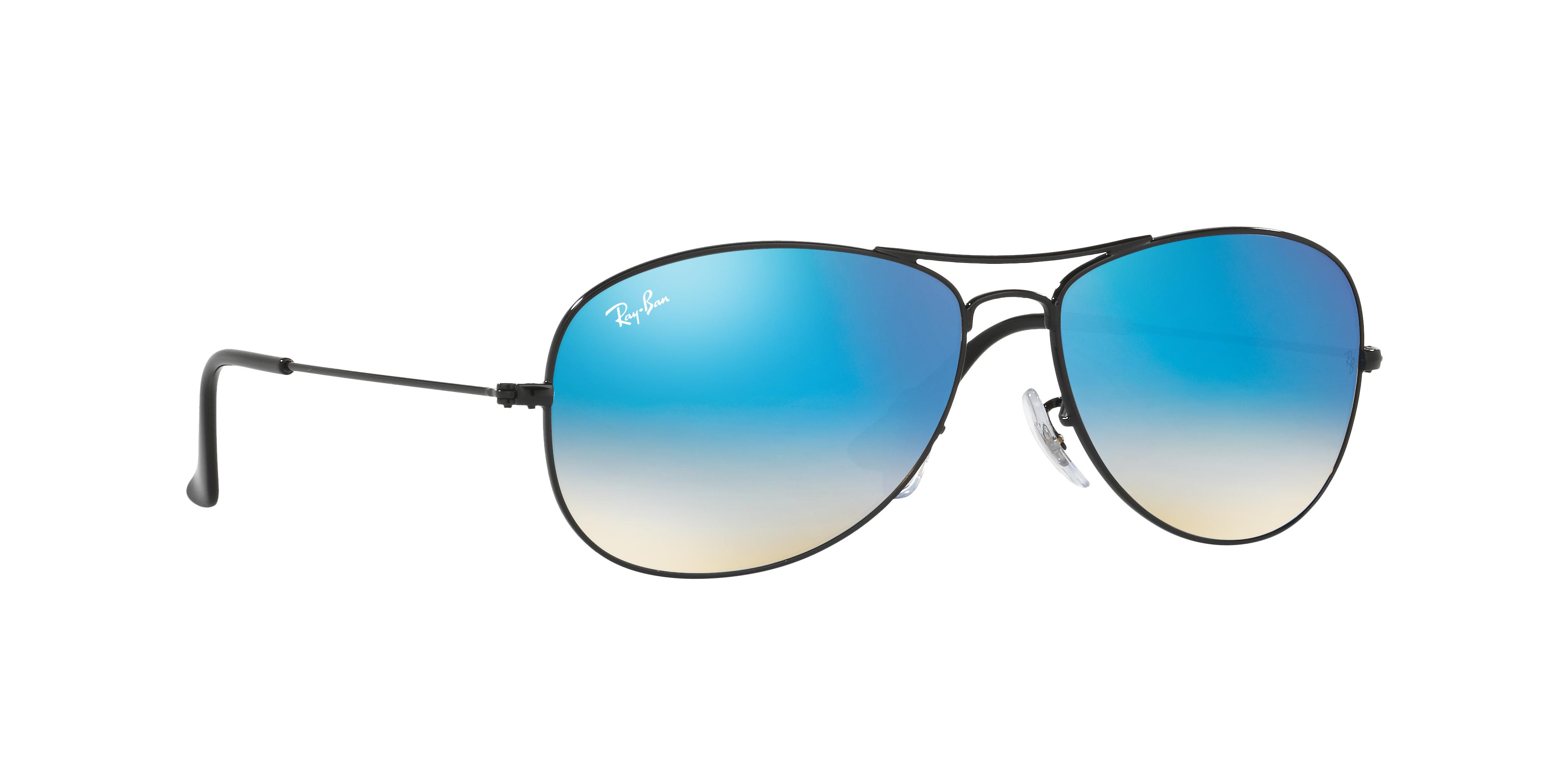 希少 Ray-Ban COCKPIT Blue Gradient Lenses COCKPIT FLASH LENSES GRADIENT Sunglasses in Black and Blue