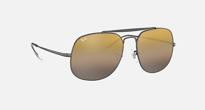 GENERAL Sunglasses in Gunmetal and Brown/Silver Gradient Mirror