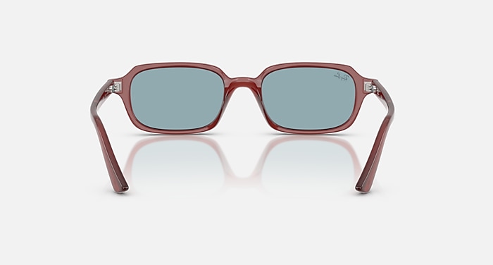 Ray-Ban Sunglasses Unisex Zuri Bio-based - Rosty Brown Frame Blue Lenses 51-19