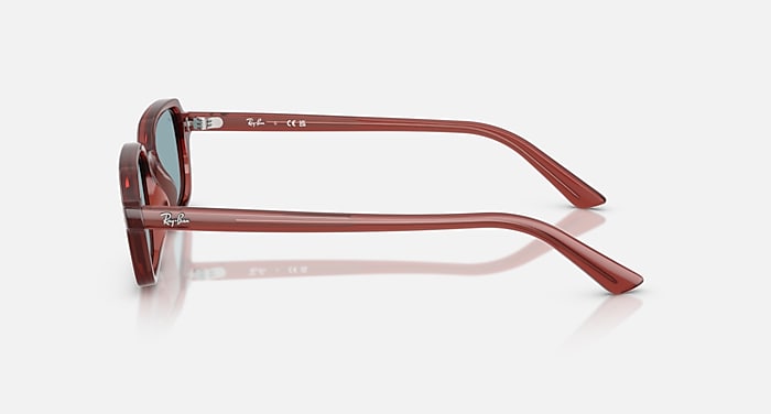 Ray-Ban Sunglasses Unisex Zuri Bio-based - Rosty Brown Frame Blue Lenses 51-19