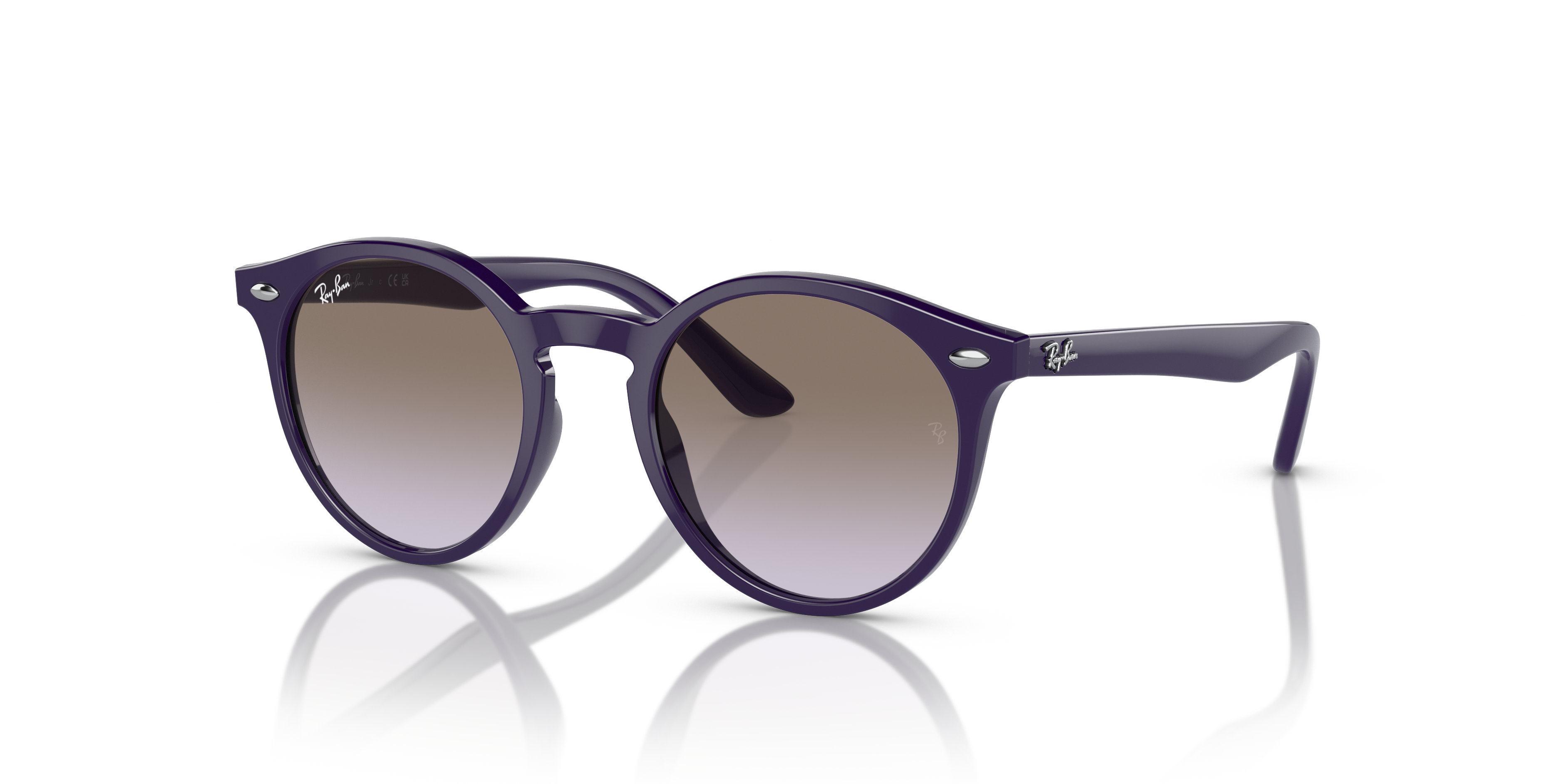 RB9064S KIDS Polished Violet Frame Lillac Light Grey Lenses 44-19
