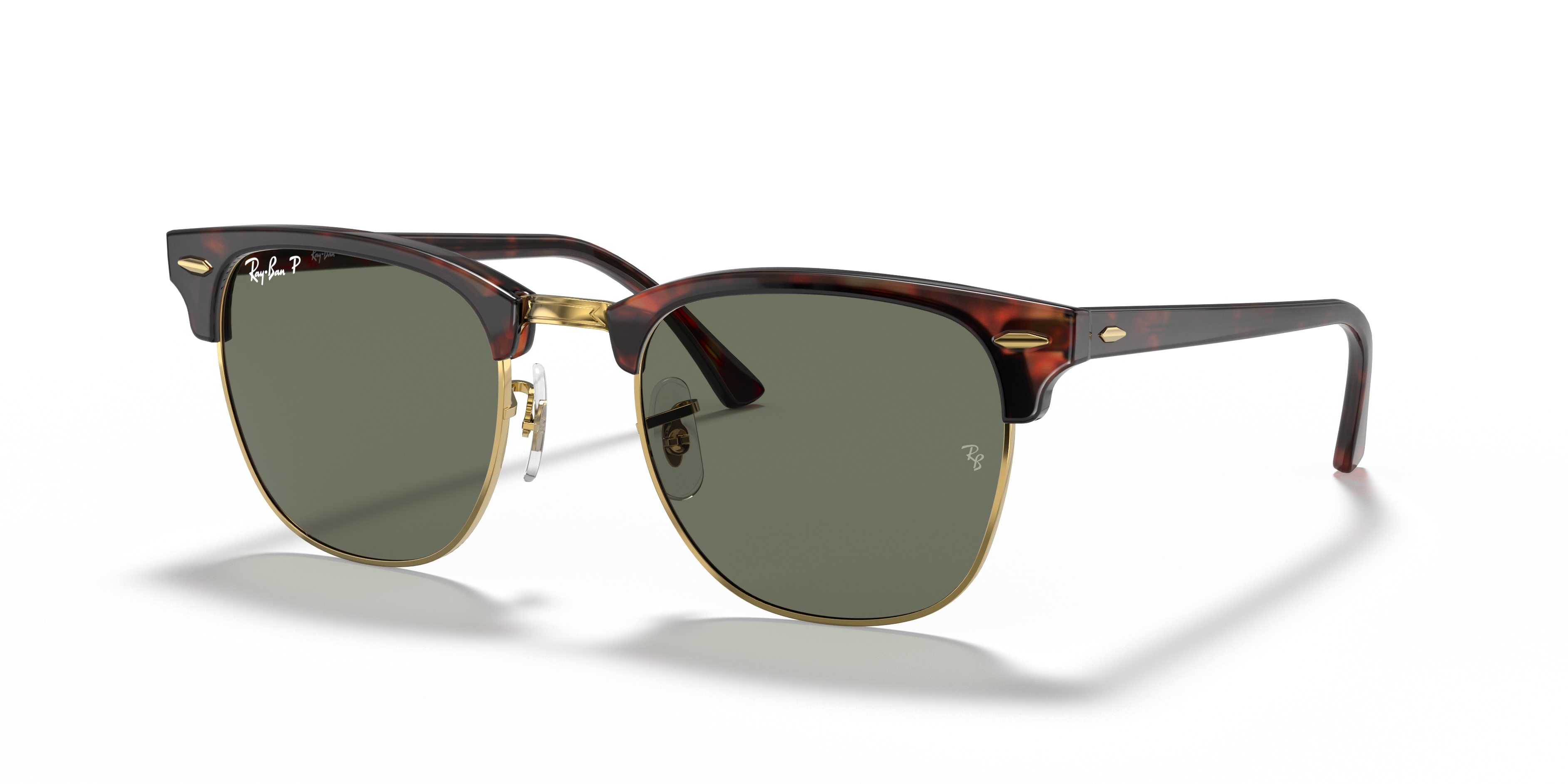 CLUBMASTER CLASSIC Polished Red Havana Frame G-15 Green Lenses 55-19