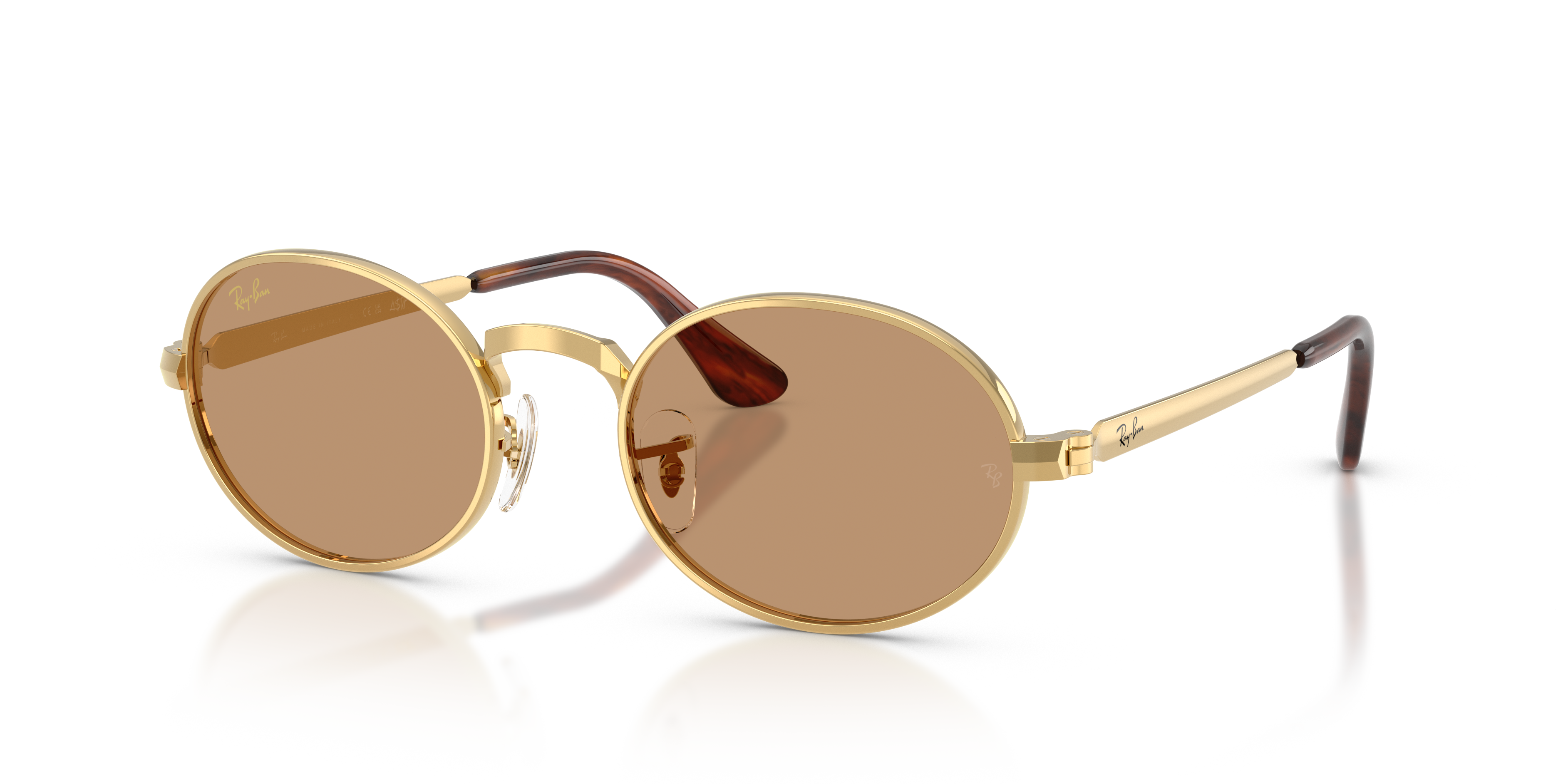 RB3931 BY A$AP ROCKY Polished Arista Gold Frame Brown Lenses 54-21