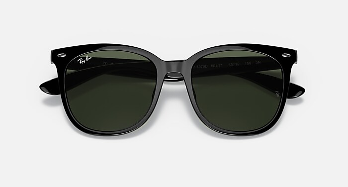 Ray-Ban Sunglasses Unisex Rb4379d - Black Frame Green Lenses 55-19