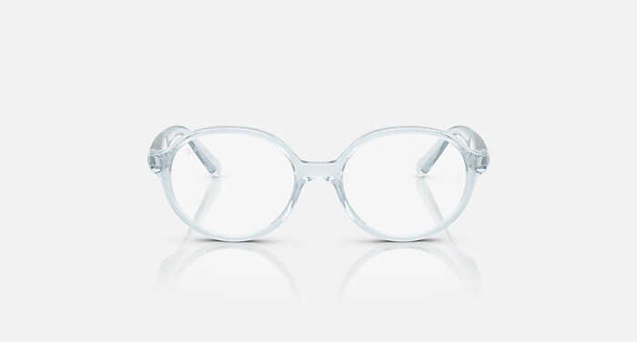 Ray-Ban Eyeglasses Children Rb1905 Optics Kids Bio-based Prescription - Transparent Light Blue Frame Clear Lenses 44-15 Polarized