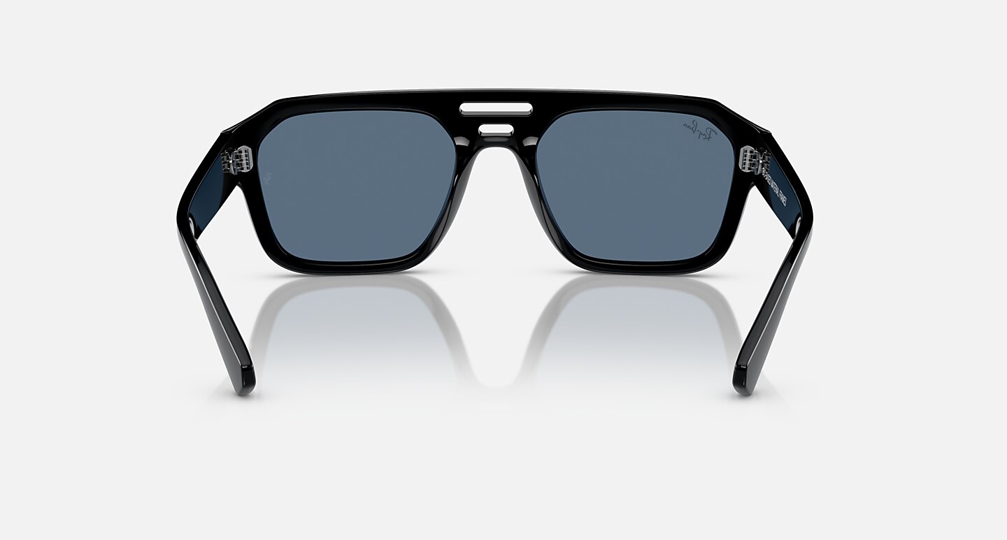 Ray-Ban Sunglasses Unisex Corrigan Bio-based - Black Frame Blue Lenses 54-20
