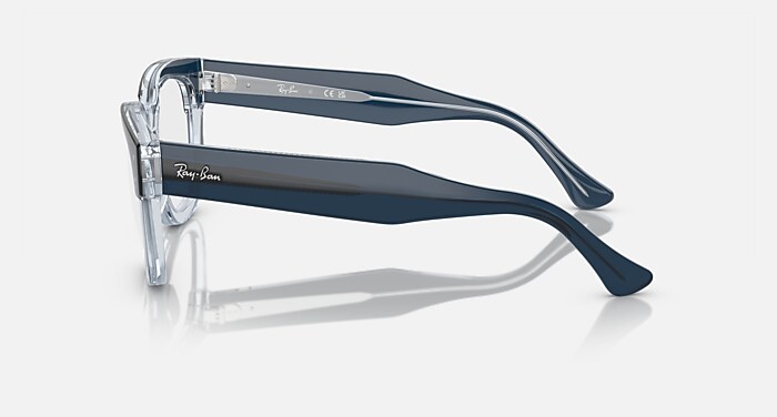 MEGA HAWKEYE OPTICS Eyeglasses with Blue On Transparent Blue Frame 