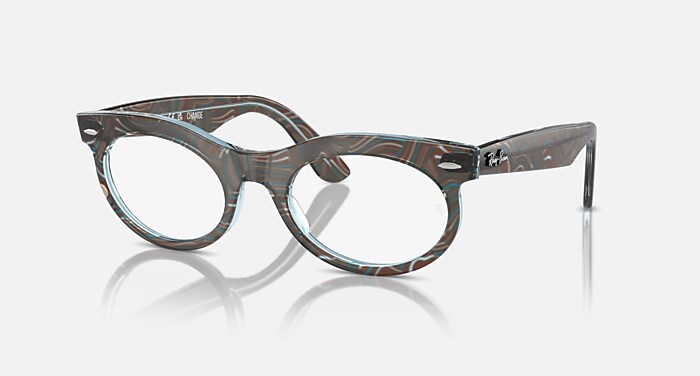 WAYFARER OVAL OPTICS CHANGE Eyeglasses with Photo Waves Azure