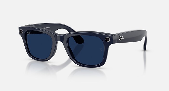 RAY-BAN | META WAYFARER Sunglasses in Cosmic Blue and Clear