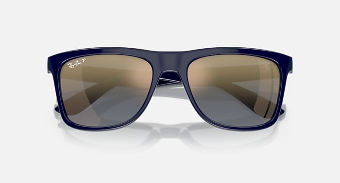 Ray-Ban Sunglasses Unisex Rb4413m Scuderia Ferrari Collection - Blue Frame Blue Lenses 57-19 Polarized
