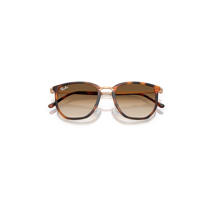 Ray Ban Rb4451 Sunglasses Rosegold Frame Brown Lenses 50-20 In Rosegold