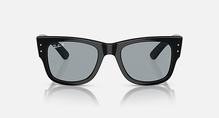 Ray-Ban Sunglasses Unisex Mega Wayfarer - Black Frame Blue Lenses 51-21 Polarized