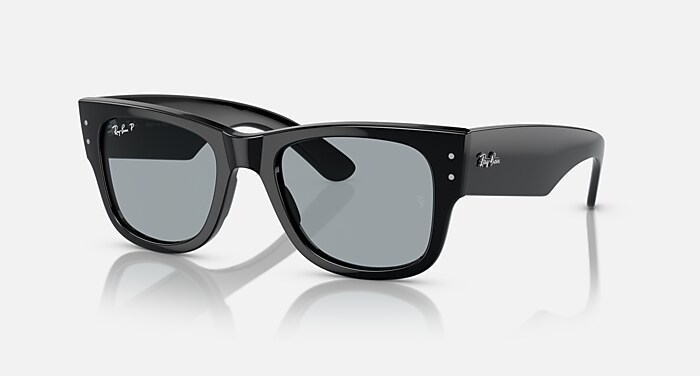 MEGA WAYFARER Sunglasses in Black and Dark Blue - RB0840S