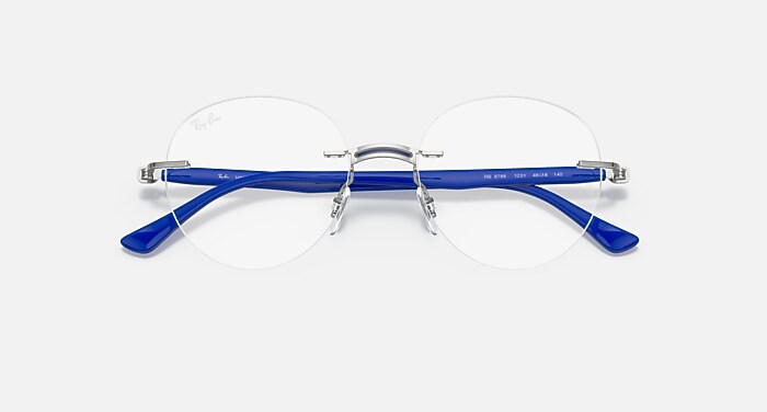 RB8768 OPTICS Eyeglasses with Blue On Silver Frame - RB8768