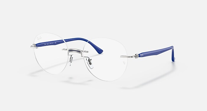 RB8768 OPTICS Eyeglasses with Blue On Silver Frame - RB8768