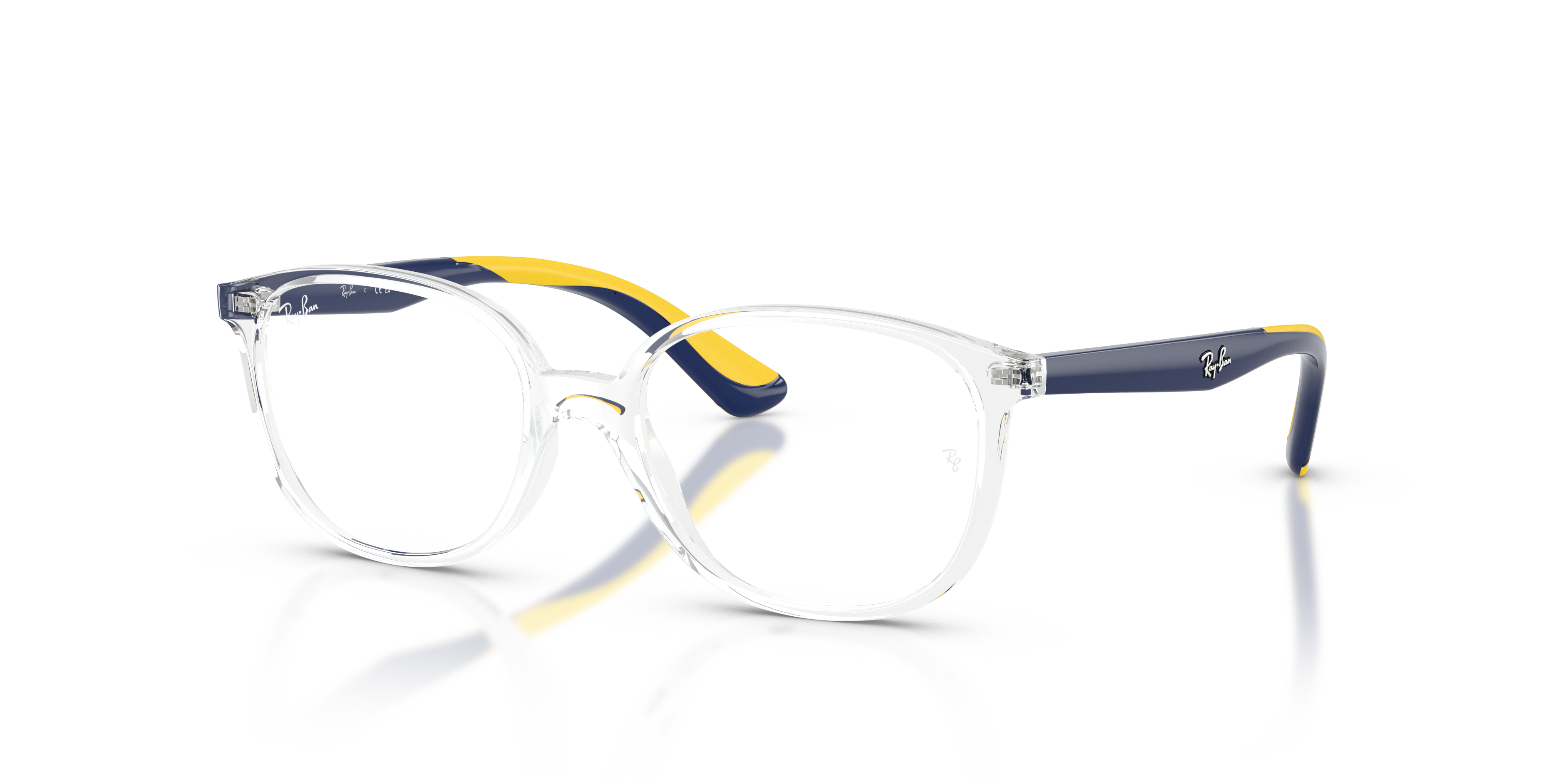 RB1598 OPTICS KIDS Polished Transparent Frame Clear Lenses 47-16