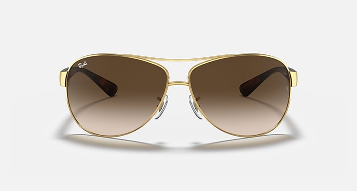 Ray-Ban Sunglasses Man Rb3386 - Arista Gold Frame Brown Lenses 63-13