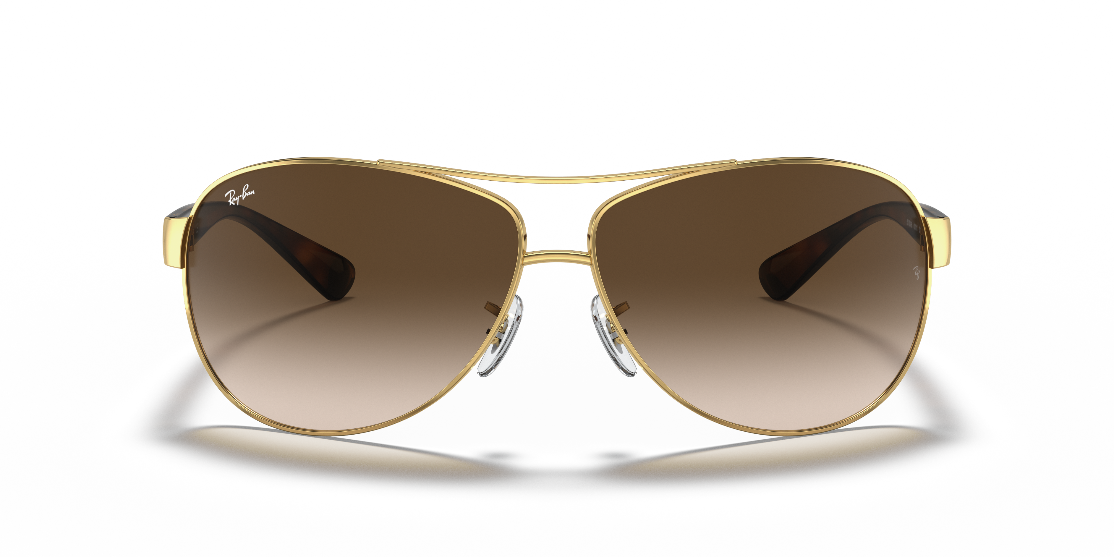 Ray-Ban アビエーター サングラス ブラウンレンズ RB3386 RB3386 Sunglasses in Arista Gold and Brown Gradient - RB3386