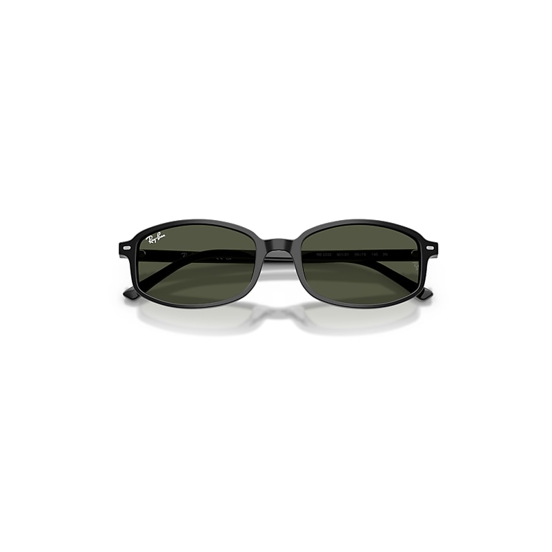 Ray-Ban Sam Sunglasses Black Frame Green Lenses 54-19