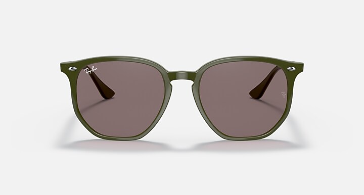 Ray-Ban Sunglasses Unisex Rb4306 - Military Green Frame Violet Lenses 54-19