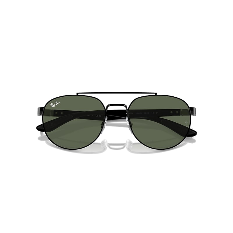 Ray-Ban Rb3736 Sunglasses Black Frame Green Lenses 56-19