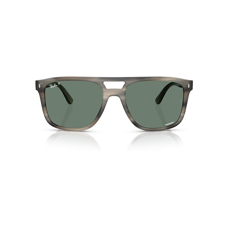 Ray Ban Rb2213ch Chromance Sunglasses Havana Grey Frame Grey Lenses Polarized 58-20 In Havana Grey