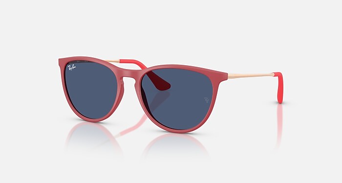 ERIKA KIDS Sunglasses in Rubber Fucsia and Dark Green