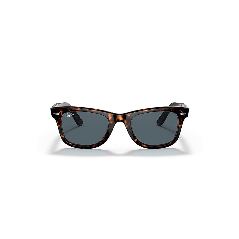 Ray Ban Original Wayfarer Classic Sunglasses Havana Frame Blue Lenses 50-22 In Havana