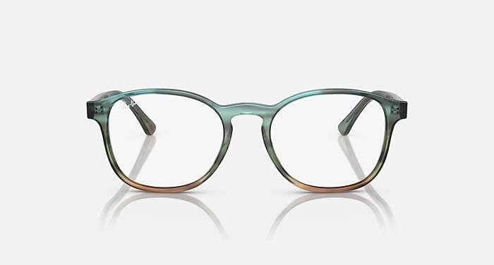 ラピスページ RB5417 OPTICS Eyeglasses with Striped Blue & Green Frame