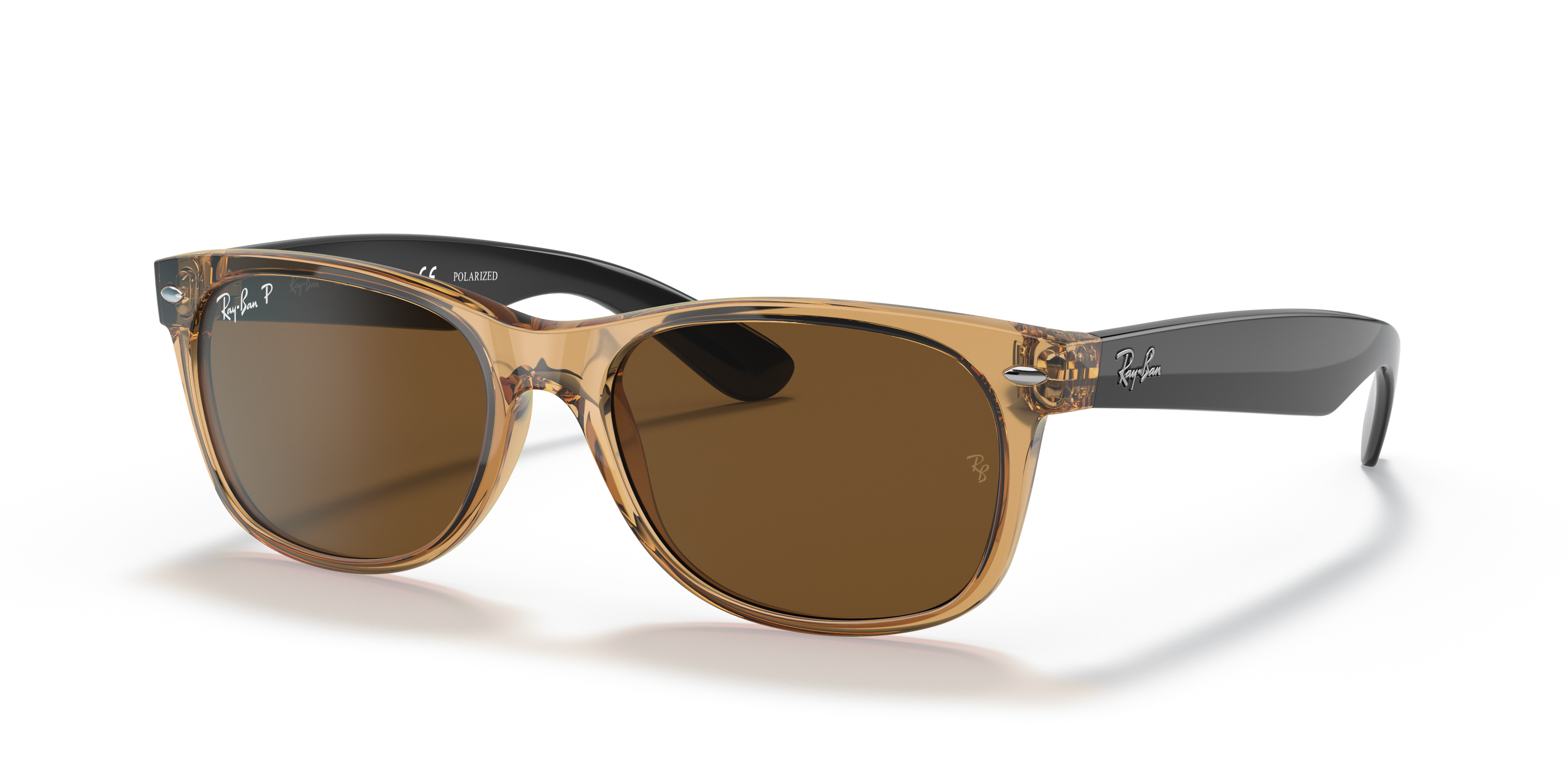 NEW WAYFARER BICOLOR Polished Honey Frame Brown Lenses 55-18