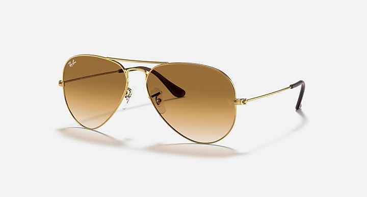 Ray-Ban Sunglasses Unisex Aviator Max - Arista Gold Frame Brown Lenses 58-16