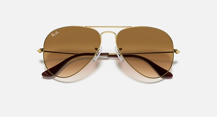 AVIATOR GRADIENT Sunglasses in Arista Gold and Light Brown 