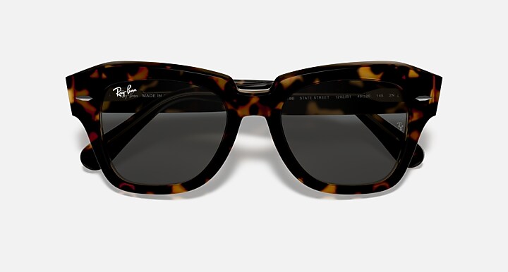 Ray-Ban Sunglasses Unisex State Street - Striped Brown Frame Brown Lenses 49-20