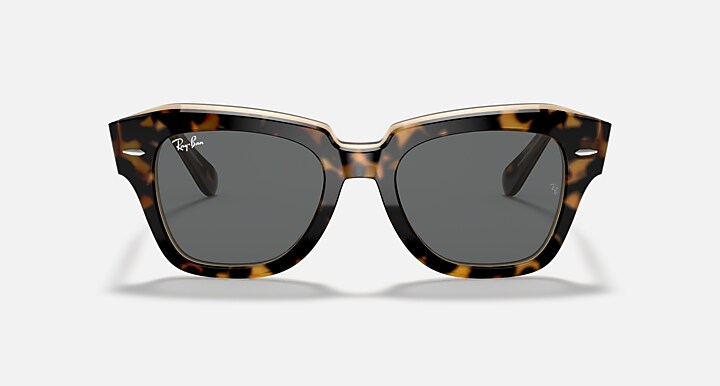 Ray-Ban Sunglasses Unisex State Street - Striped Brown Frame Brown Lenses 49-20