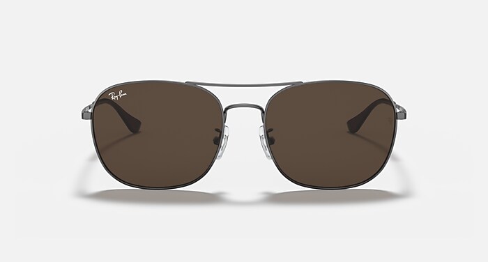 カピバラRay-Ban サングラス ブラック 0RB3613D RB3613D Sunglasses in Gunmetal and Dark Brown - RB3613D