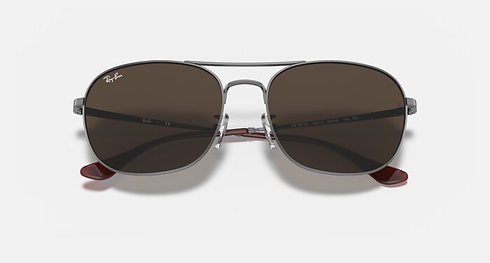 RB3613D Sunglasses in Gunmetal and Dark Brown - RB3613D