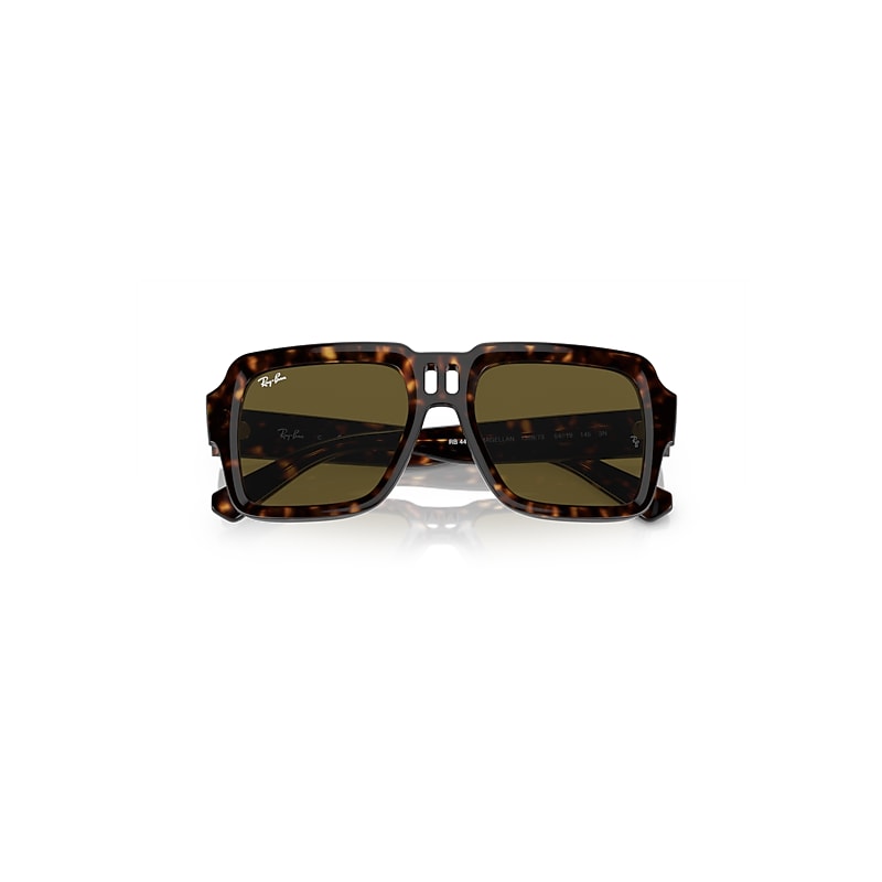 Ray-Ban Magellan Bio-based Sunglasses Havana Frame Brown Lenses 54-19